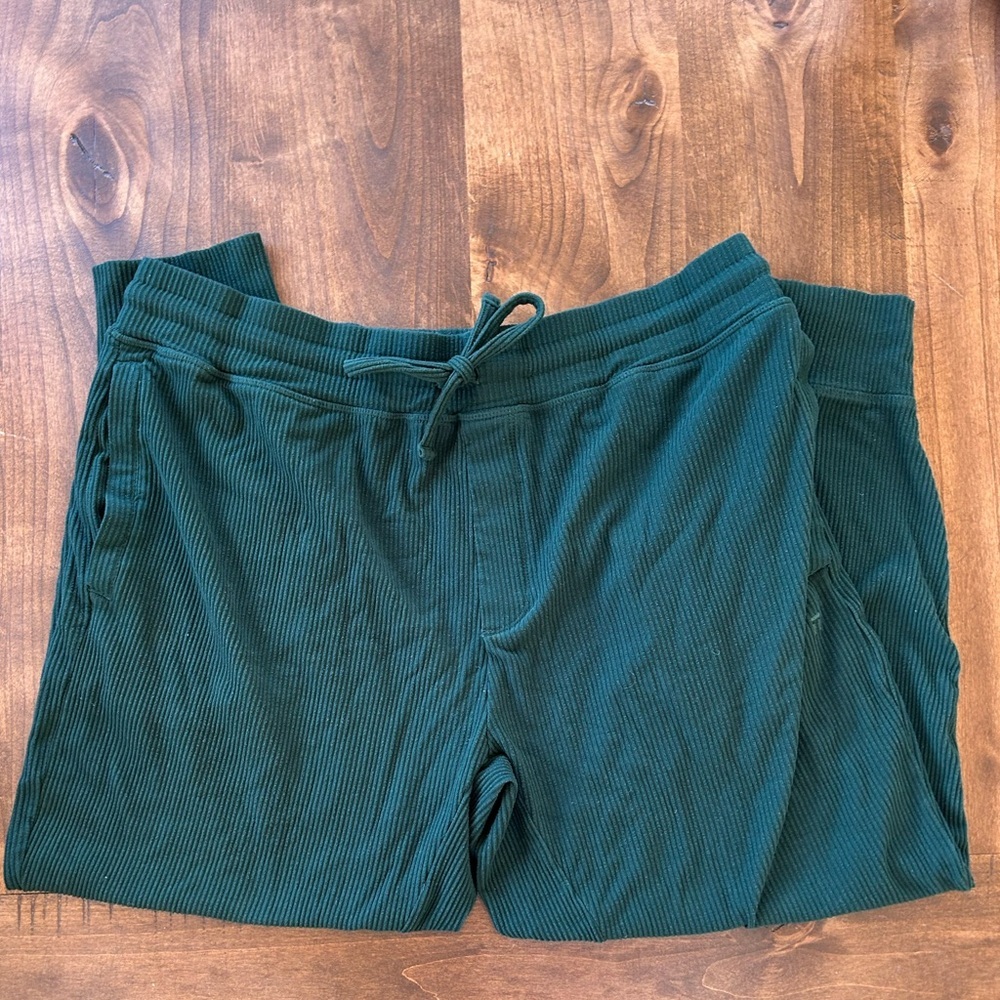 Tommy John Men's Brushed Ribbed Joggers Green XL - Picture 3 of 5